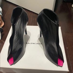 Women balenciaga heel boots authentic